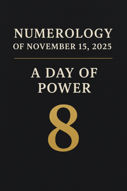🔮 Numerology of November 15, 2025 — A Day of Power (Vibration 8)