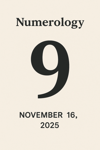 Numerology reading for November 16, 2025