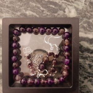Amethyst Jewelry Set with 925 Silver