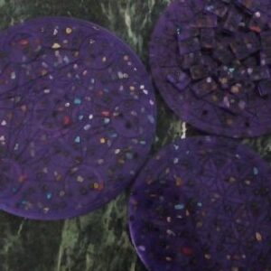 ✨ Sacred Geometry Orgonite Tray Set – The Violet Trinity ✨