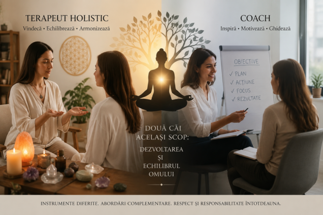 Terapeut holistic sau coach? Două profesii diferite, aceeași responsabilitate față de oameni